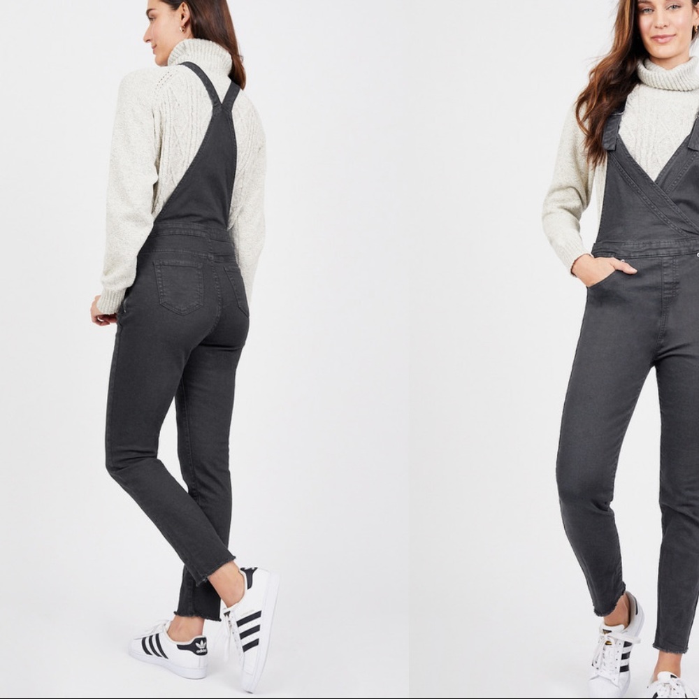 BCBGeneration Vintage Plunge Front Skinny Overalls